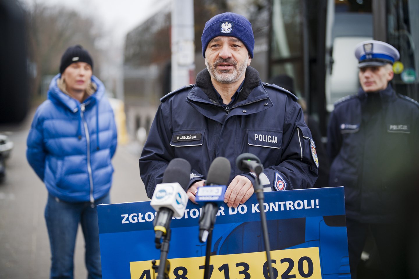 Powiększ obraz: komisarz Wojciech Jabłoński, rzecznik Komendy Miejskiej Policji we Wrocławiu