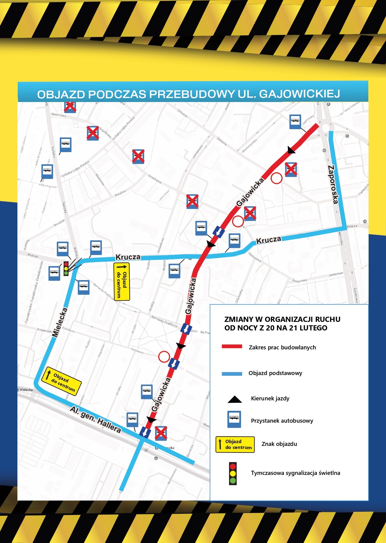 Powiększ obraz: Gajowicka, zmiany w komunikacji
