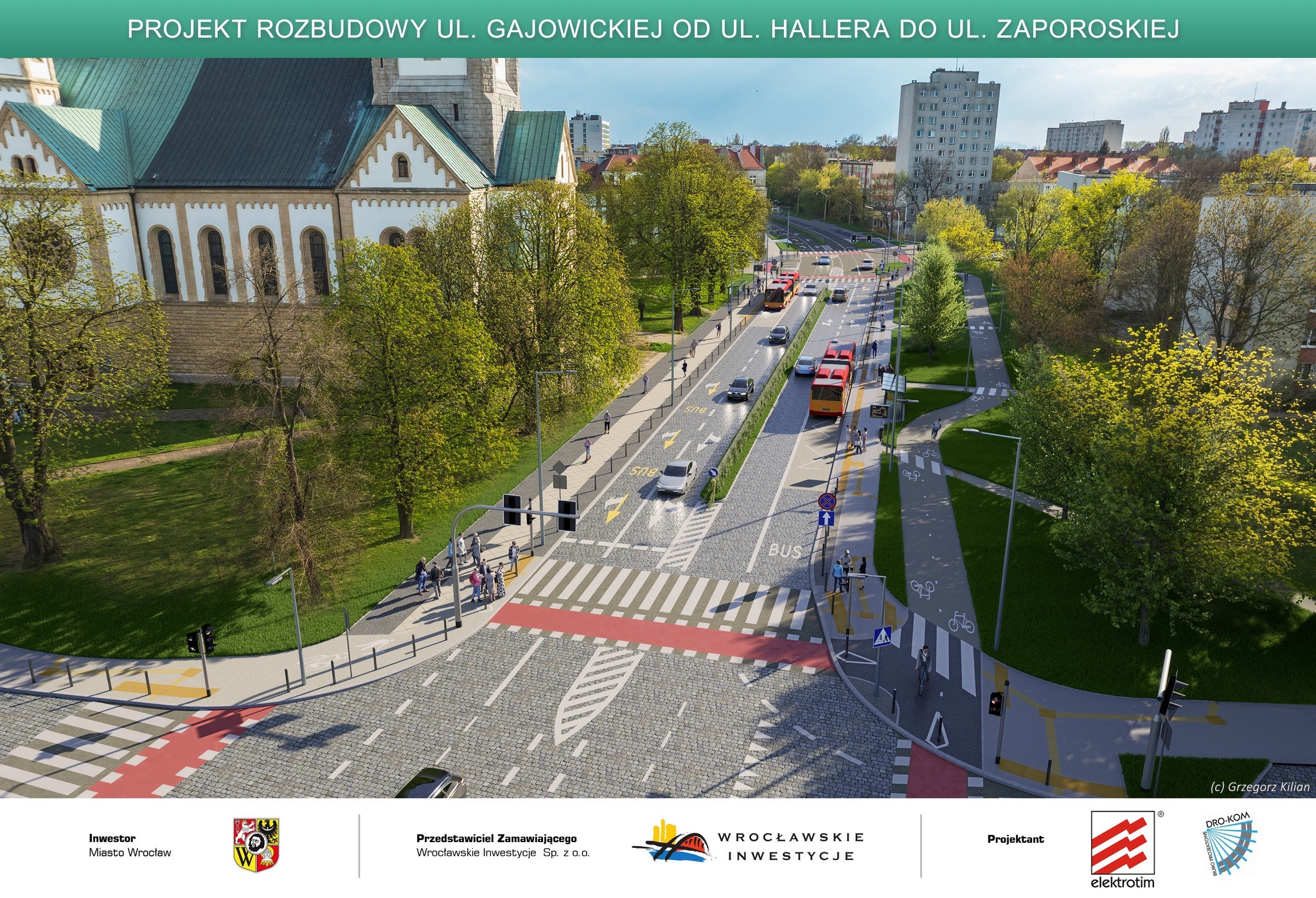 Powiększ obraz: Gajowicka, projekt rozbudowy