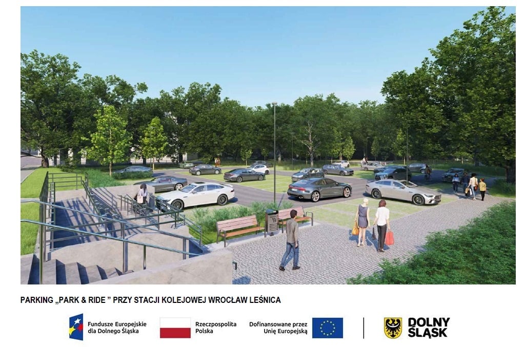 Powiększ obraz: Wizualizacja parkingu P&R na Leśnicy