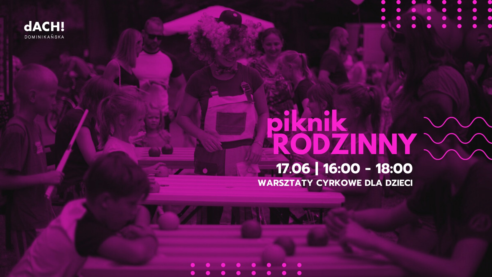 Piknik rodzinny: warsztaty cyrkowe dla dzieci