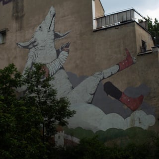 Mural Eric Il Cane przy Cybulskiego