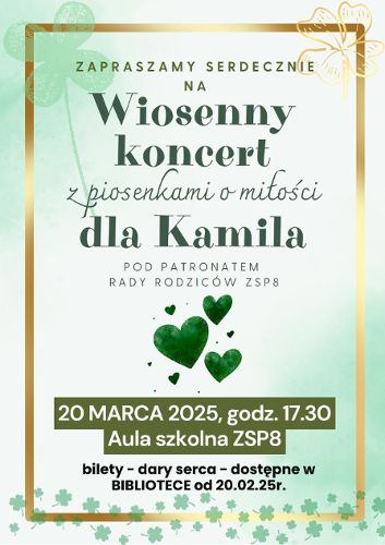 Zdjęcie wydarzenia Koncert z piosenkami o miłości dla Kamilka