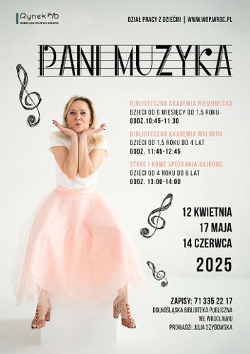 Zdjęcie wydarzenia Pani Muzyka – darmowe zajęcia umuzykalniające dla dzieci