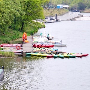 Przystań Zwierzyniecka: wypożyczalnia kajaków, rowerów wodnych