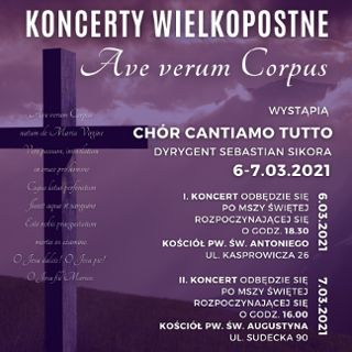 Zdjęcie wydarzenia Koncerty: „Ave verum Corpus" w wykonaniu Chóru Cantiamo Tutto