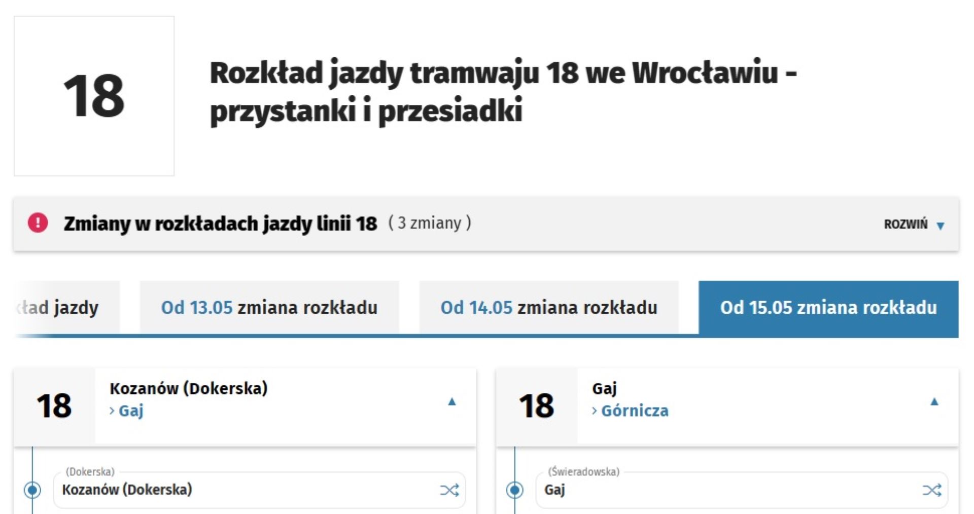 Powiększ obraz: Nowy rozkład dla nowej linii