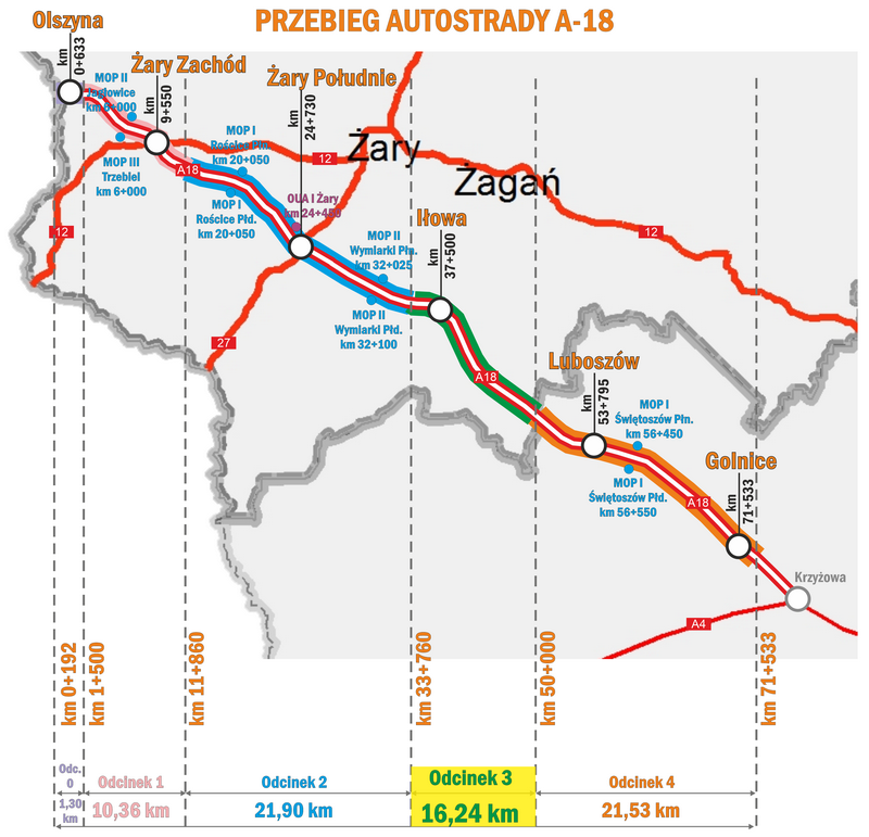 Powiększ obraz: Budowa A18. Odcinek 3