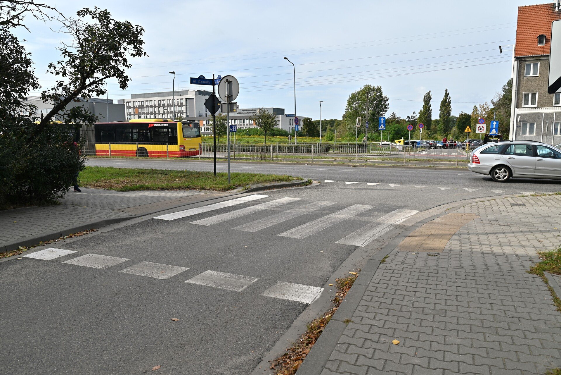 Z ul. Działkowej tramwaj będzie skręcał w lewo w ul. Borowską.&nbsp;