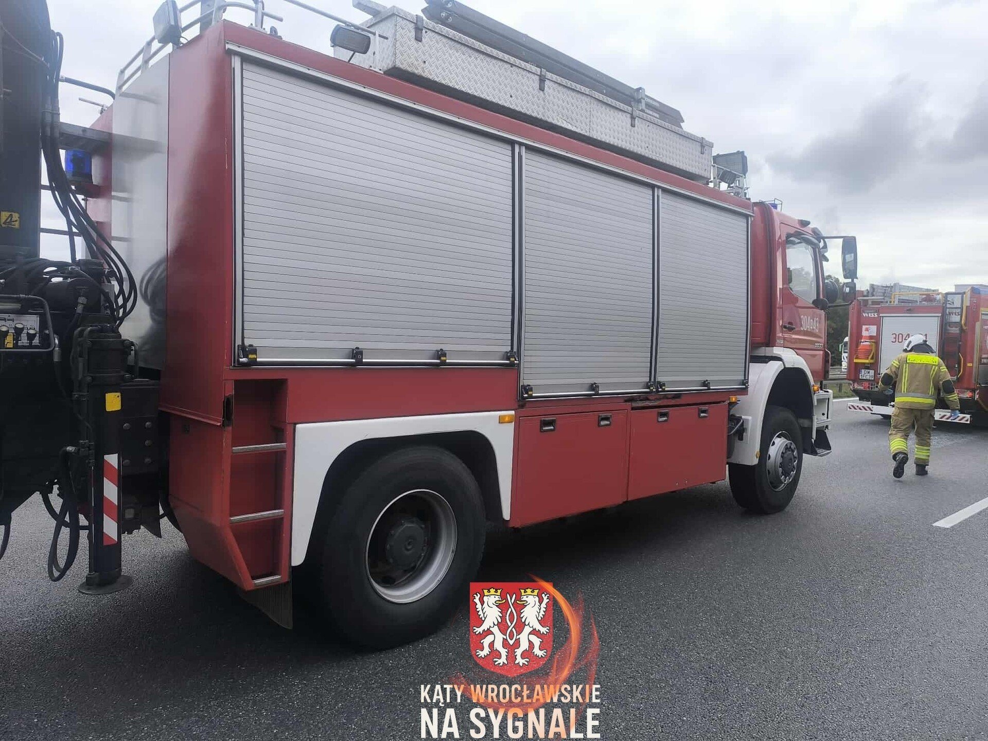 Zderzenie dwóch ciężarówek na AOW