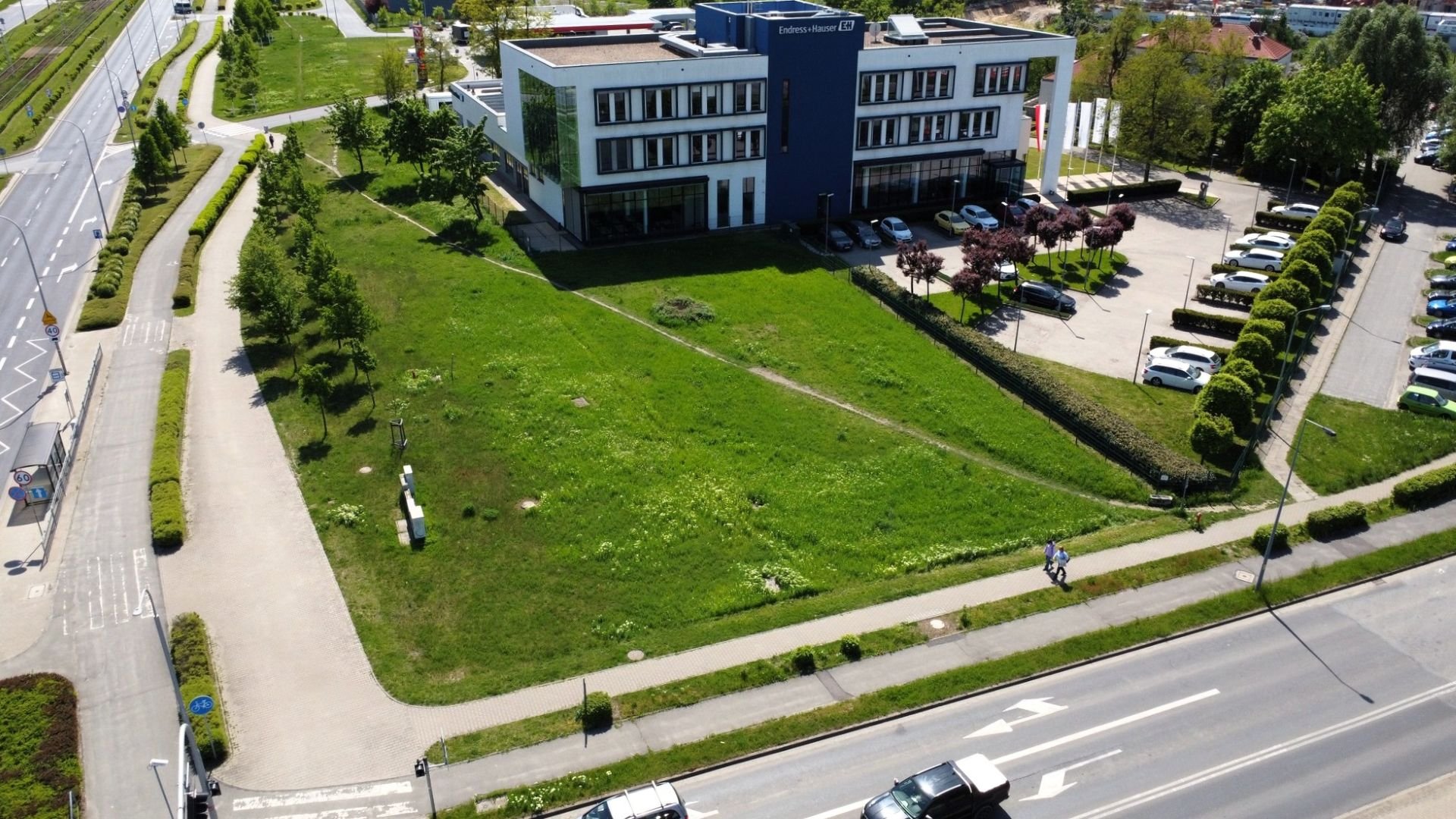 Powiększ obraz: Rejon ulic Żmigrodzkiej i Wołowskiej, gdzie powstanie P&R