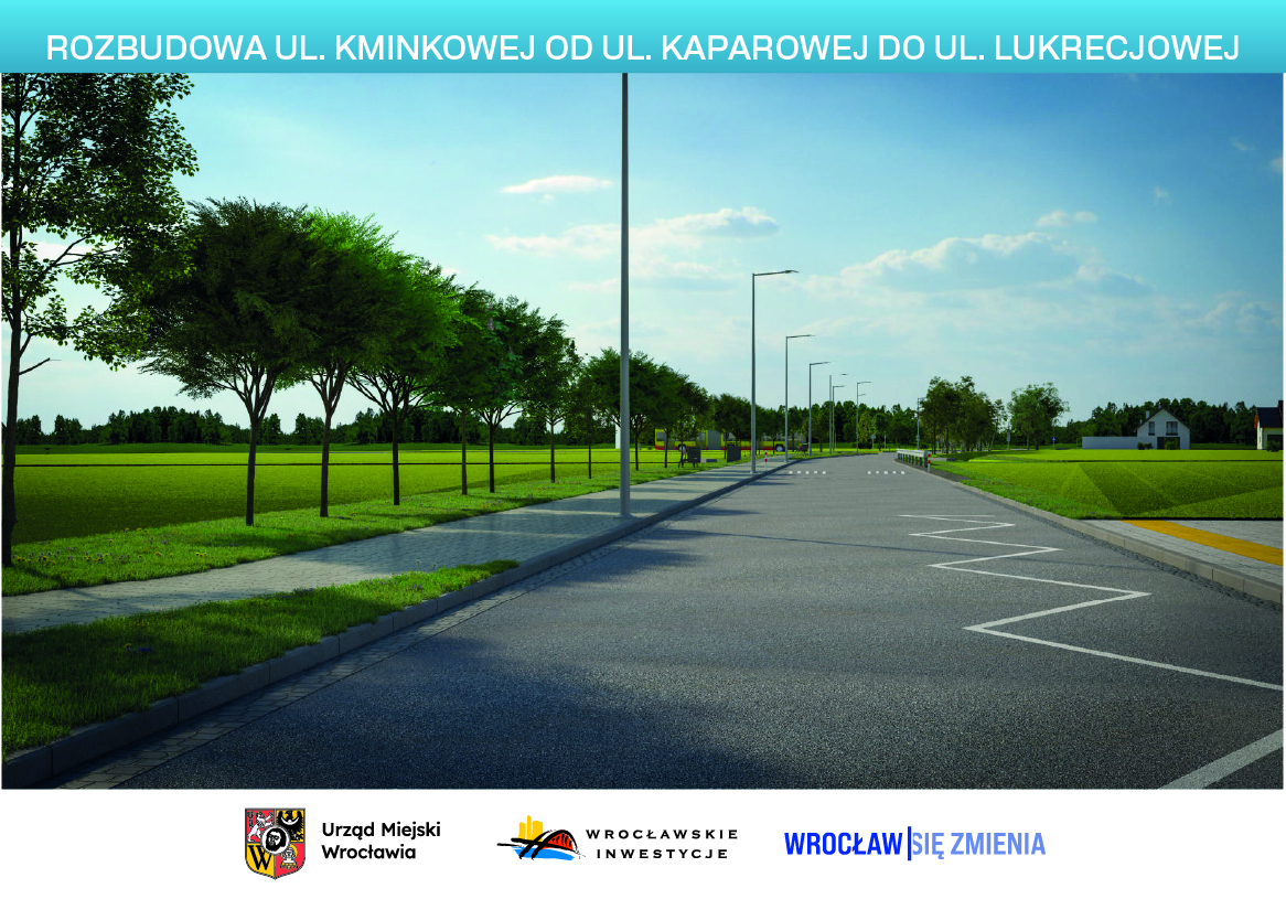 Powiększ obraz: Wizualizacja - tak będzie wyglądać ulica Kminkowa po przebudowie