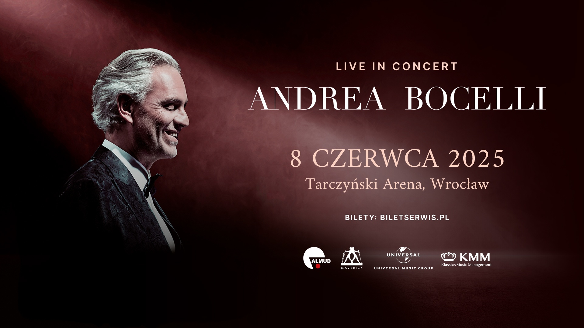Powiększ obraz: Plakat zapowiadający koncert Andrei Bocellego