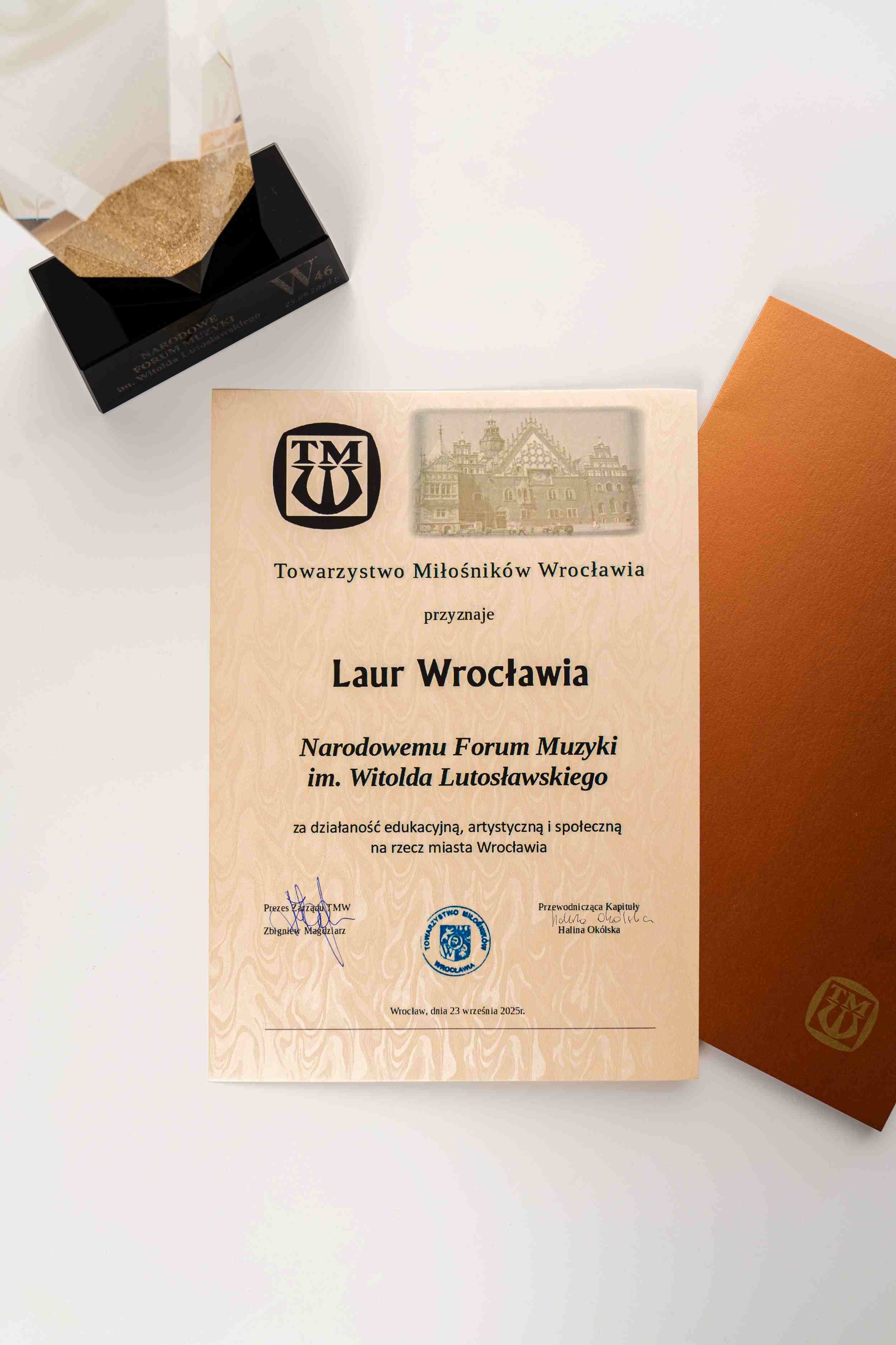 Laur Wrocławia 2025 dla Narodowego Forum Muzyki