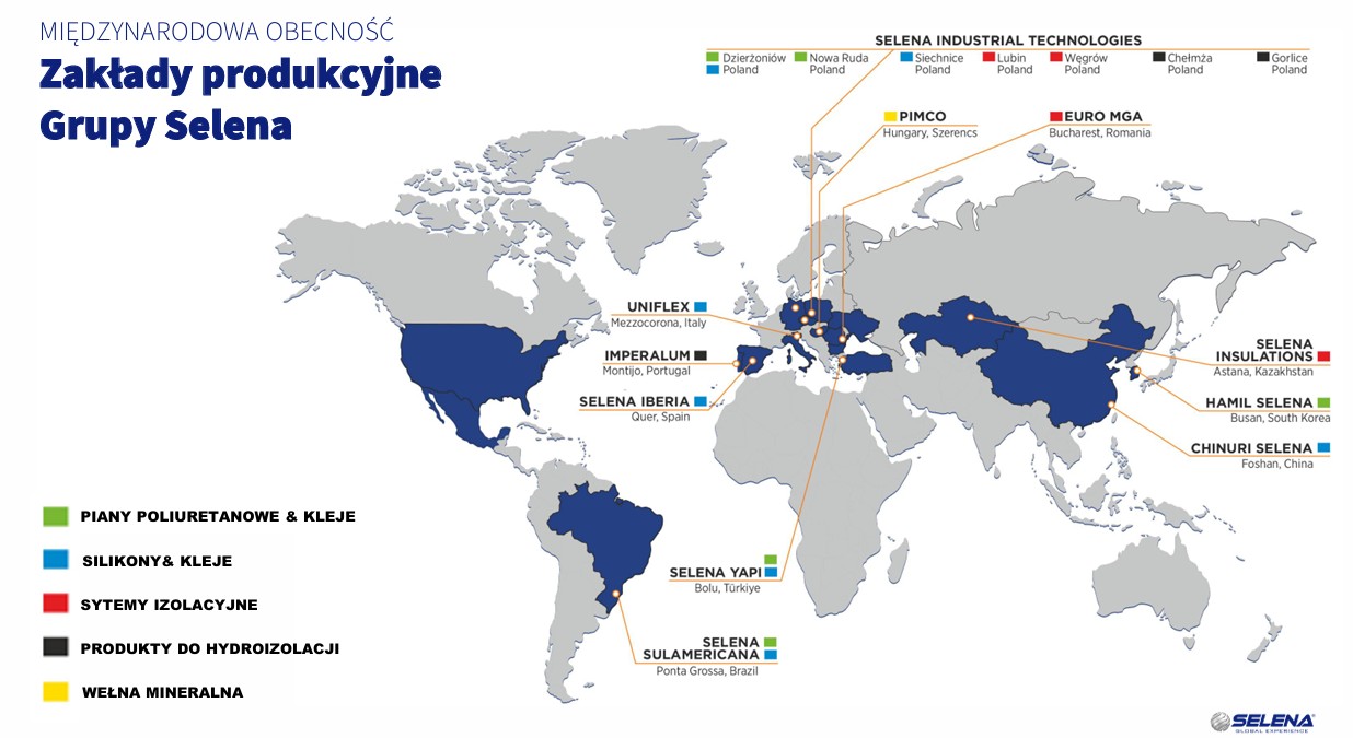Zakłady produkcyjne  Grupy Selena