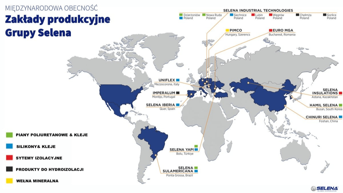 Zakłady produkcyjne  Grupy Selena