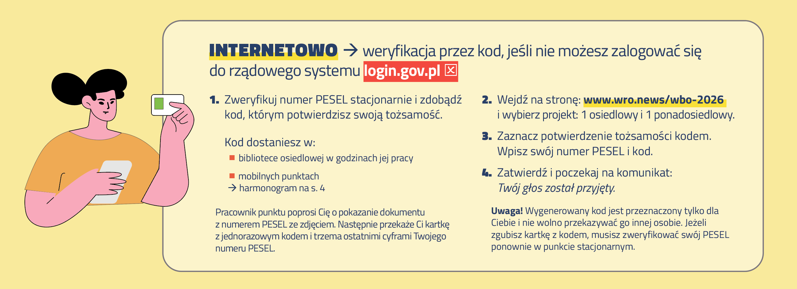 Powiększ obraz: Internetowo - weryfikacja przed kod, jeśli nie możesz zalogować się do rządowego systemu login.gov.pl