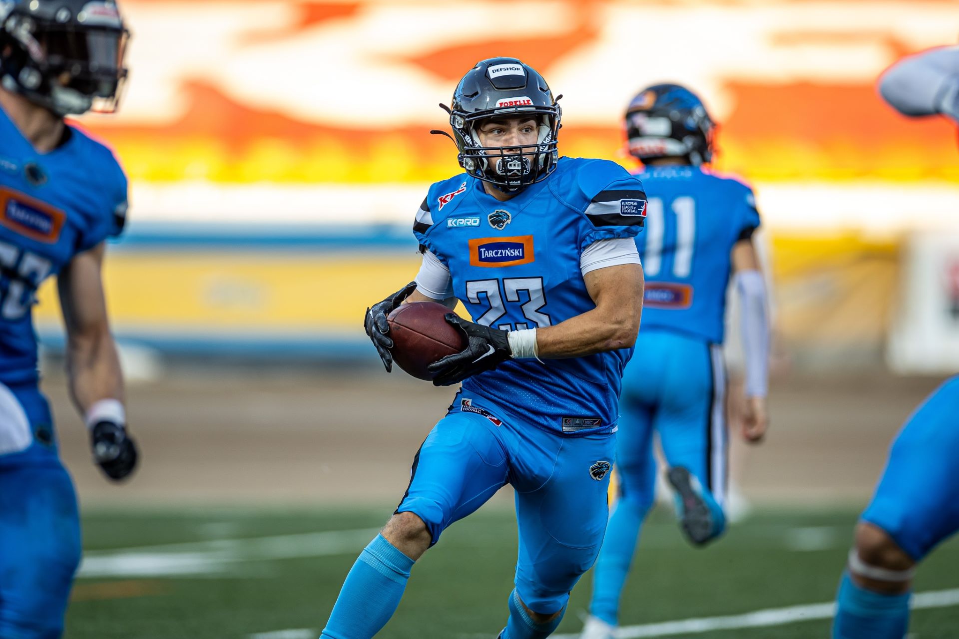 Powiększ obraz: Mecz Panthers Wrocław z Berlin Thunder  był wyrównany. Zdecydowały ostatnie sekundy.