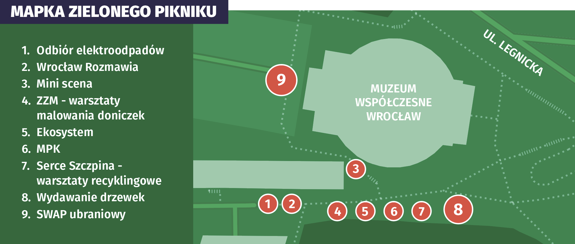 Plan sytuacyjny pikniku.