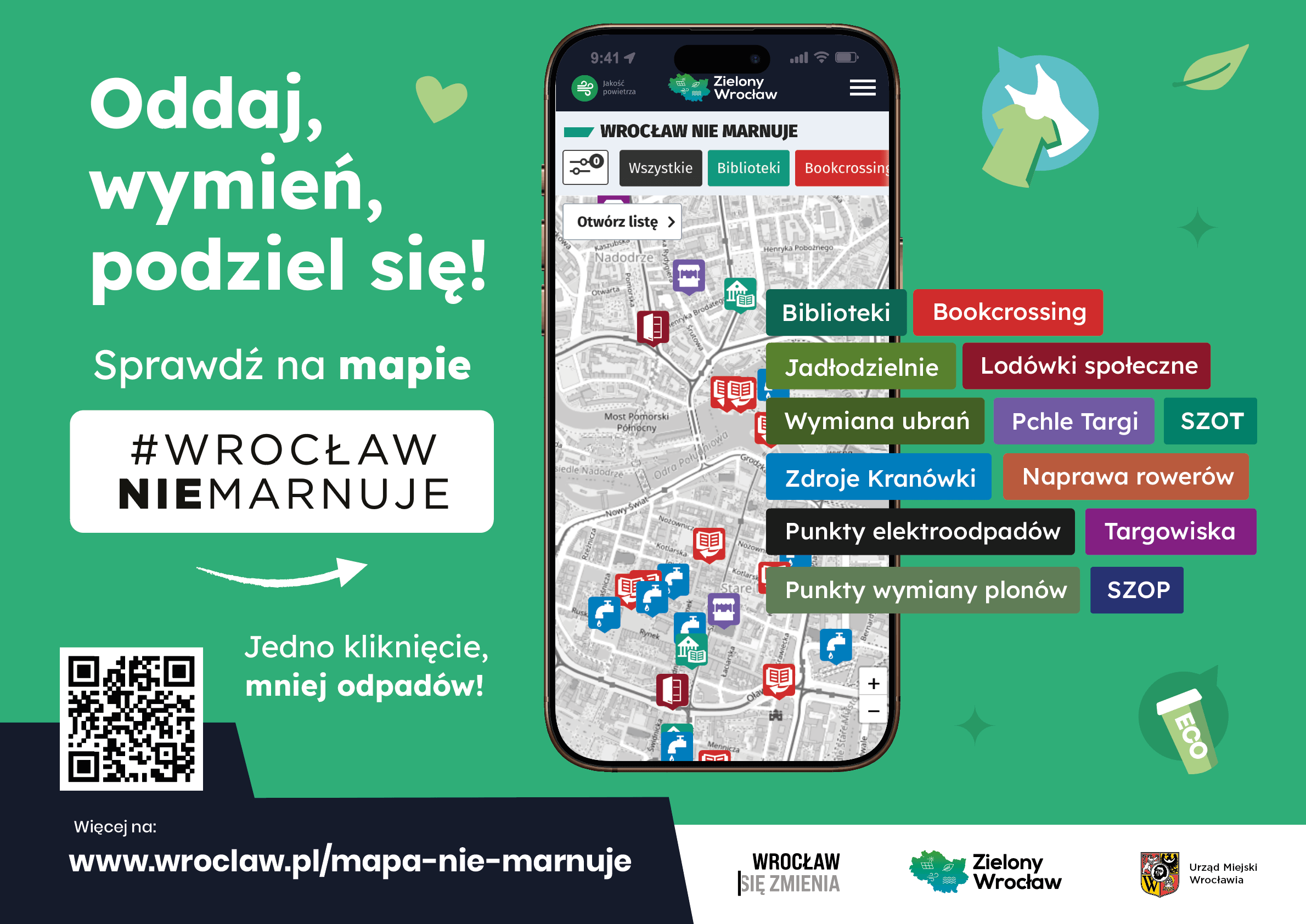 Oddaj, wymień, podziel się! Sprawdź na mapie #Wrocławniemarnuje