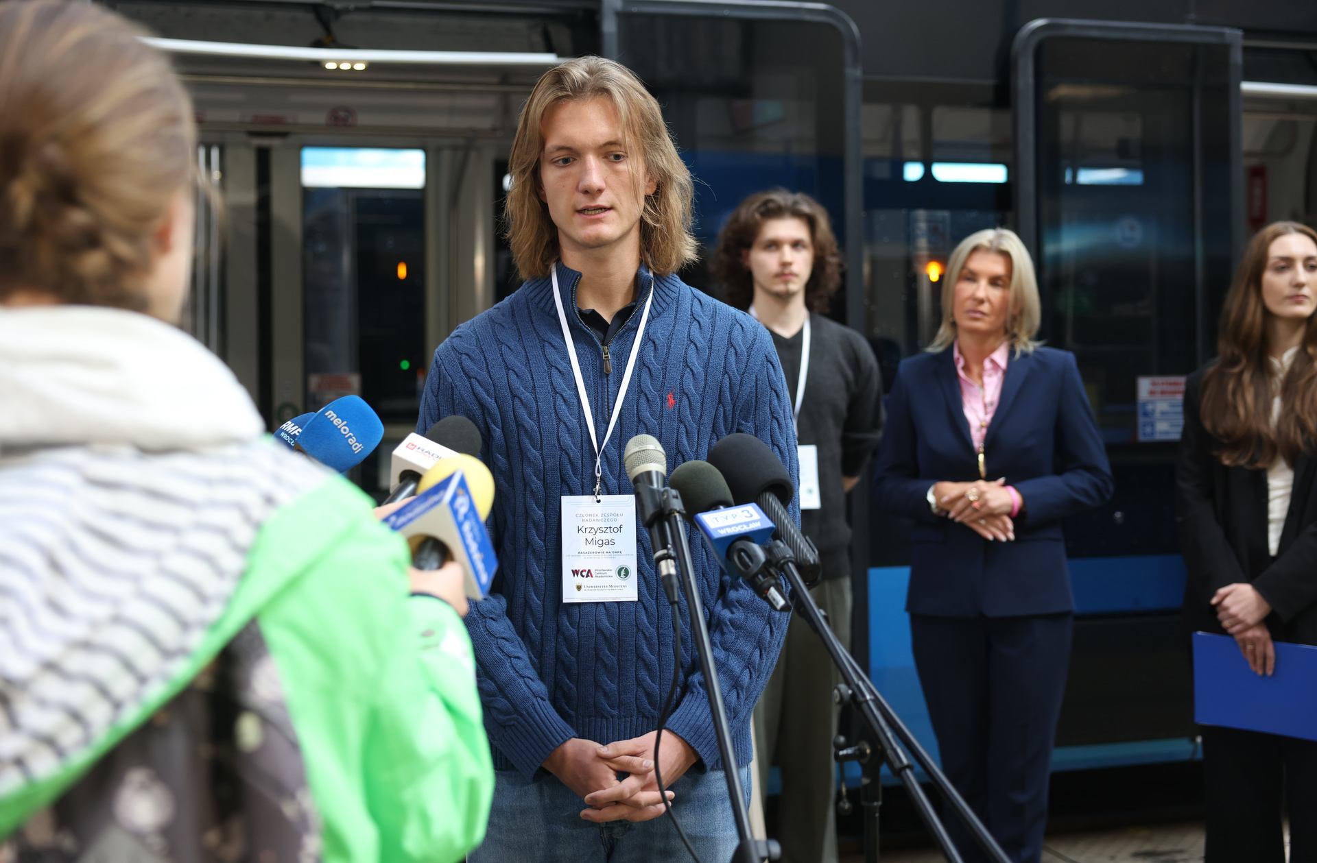 Krzysztof Migas, student, przewodniczący koła naukowego mikrobiologów Uniwersytetu Medycznego