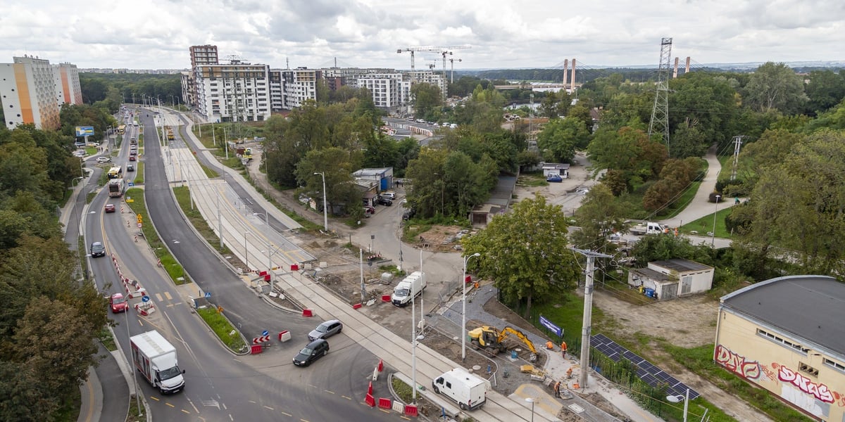 Budowa trasy przez Popowice - wrzesień 2022