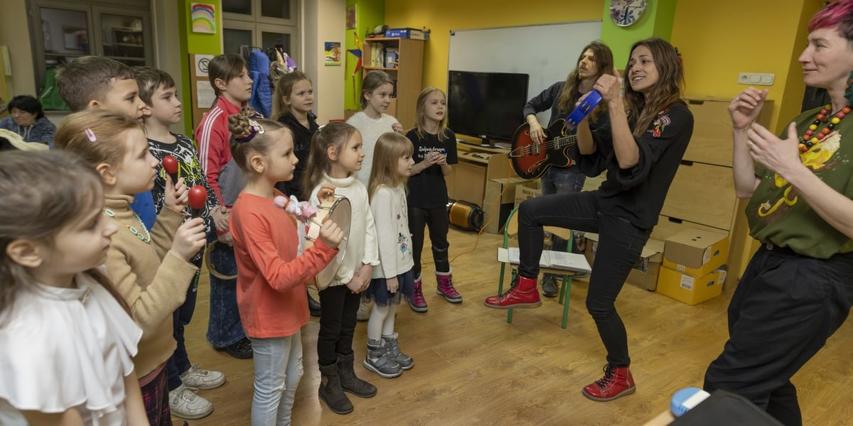 Na zdjęciu dziecięcy chór KapustaBand podczas próby