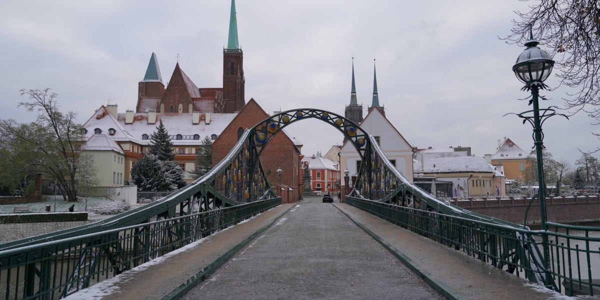 Zima we Wrocławiu - pierwszy śnieg w tym sezonie