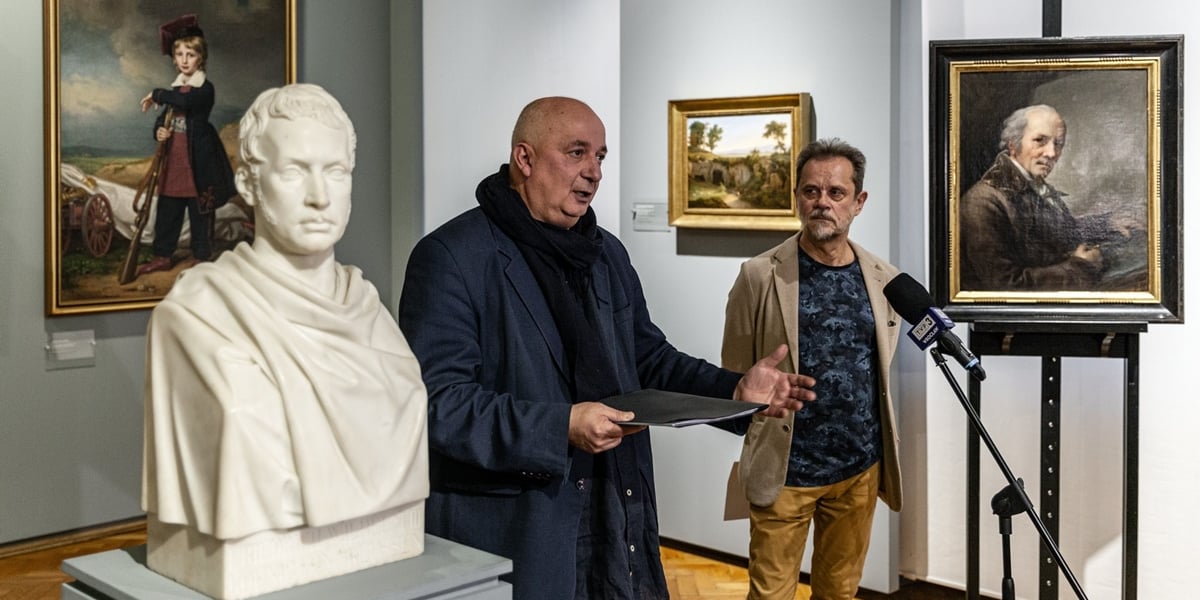 Prof. Piotr Oszczanowski, dyrektor Muzeum Narodowego we Wrocławiu, Marek Pierzchała, kustosz Galerii Sztuki XVI-XIX wieku Muzeum Narodowego we Wrocławiu