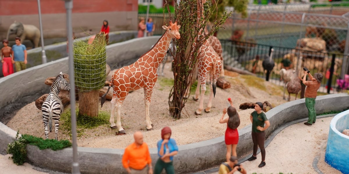 Miniaturowe ZOO w Kolejkowie, makieta 