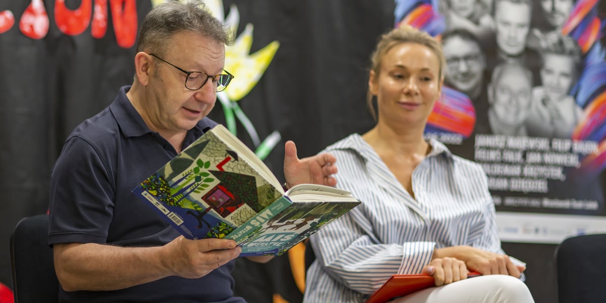 Zbigniew Zamachowski i Sonia Bohosiewicz czytali bajki wrocławskim przedszkolakom 