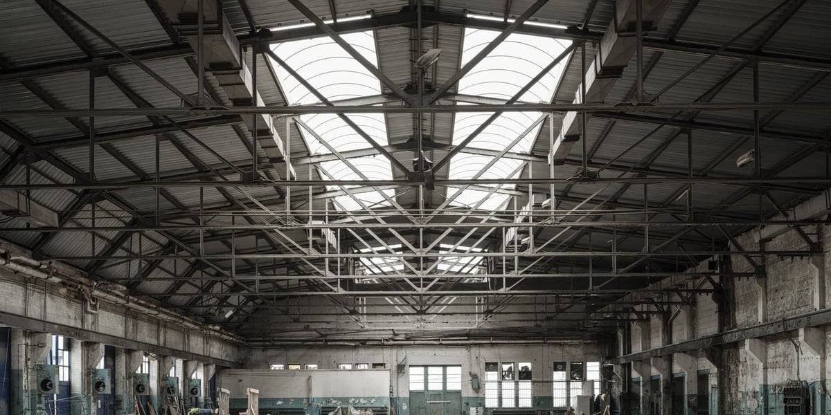 Wnętrza hali po Kraftpoście na Kolejowej