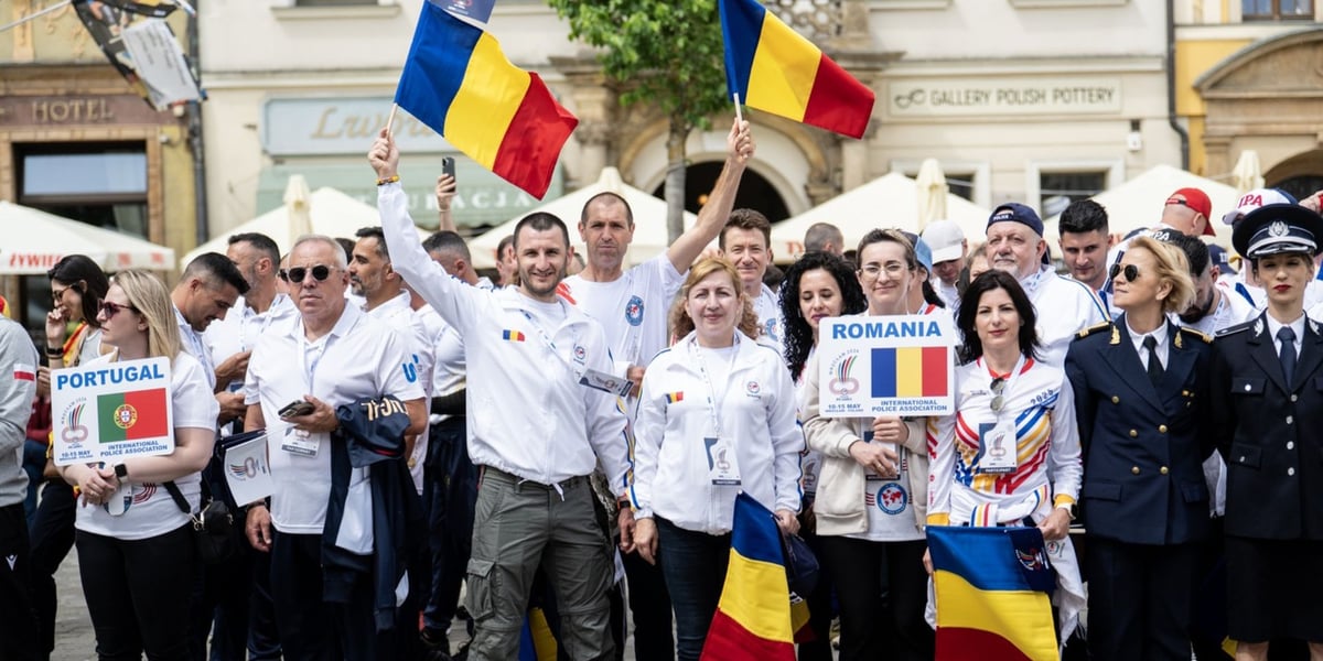 Policjanci z Rumunii - oficjalne otwarcie igrzysk w Rynku, 11.05.2026 r.