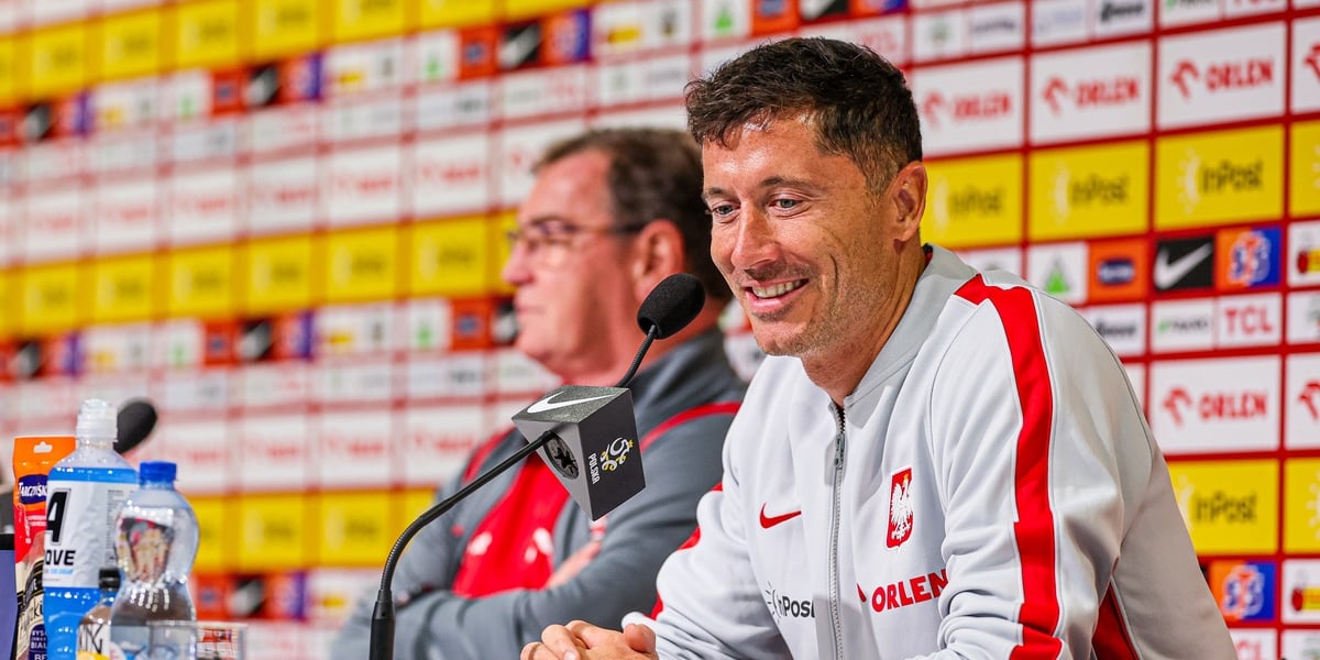 Robert Lewandowski podczas konferencji prasowej na Tarczyński Arenie, 28.05.2026
