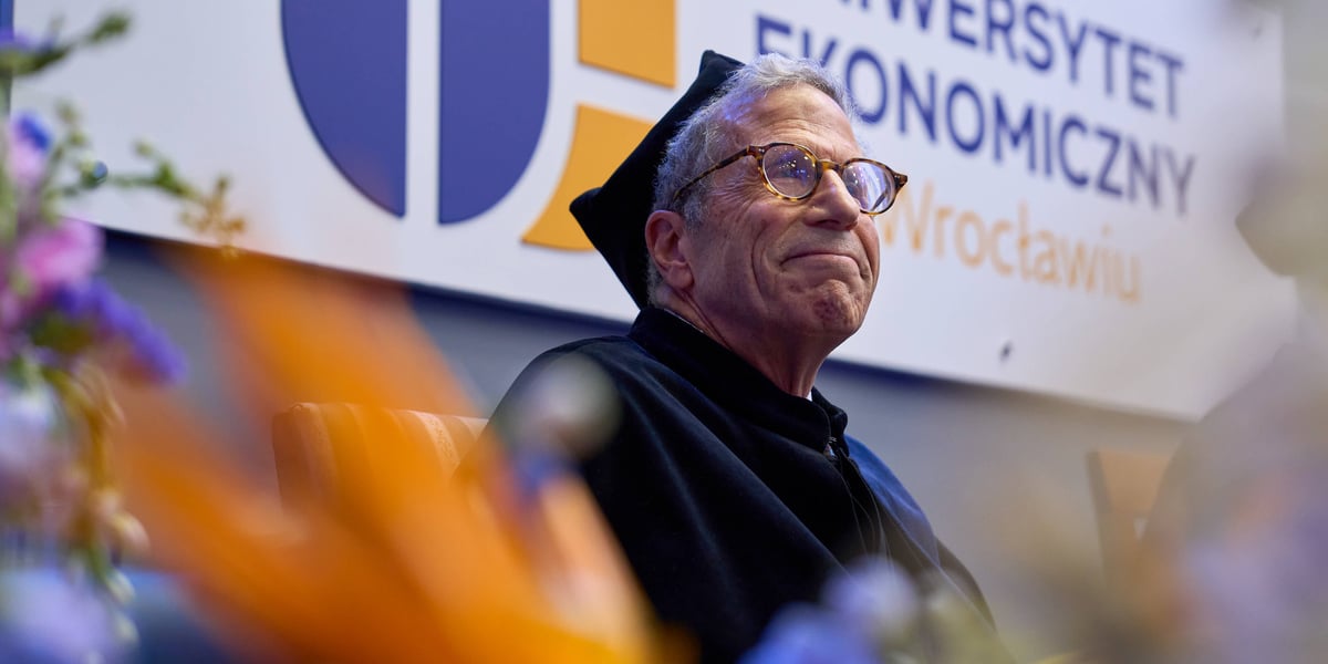 Prof. Eric S. Maskin, amerykański ekonomista, laureat Nagrody Nobla w zakresie ekonomii, doktora hc wrocławskiego Uniwersytetu Ekonomicznego.