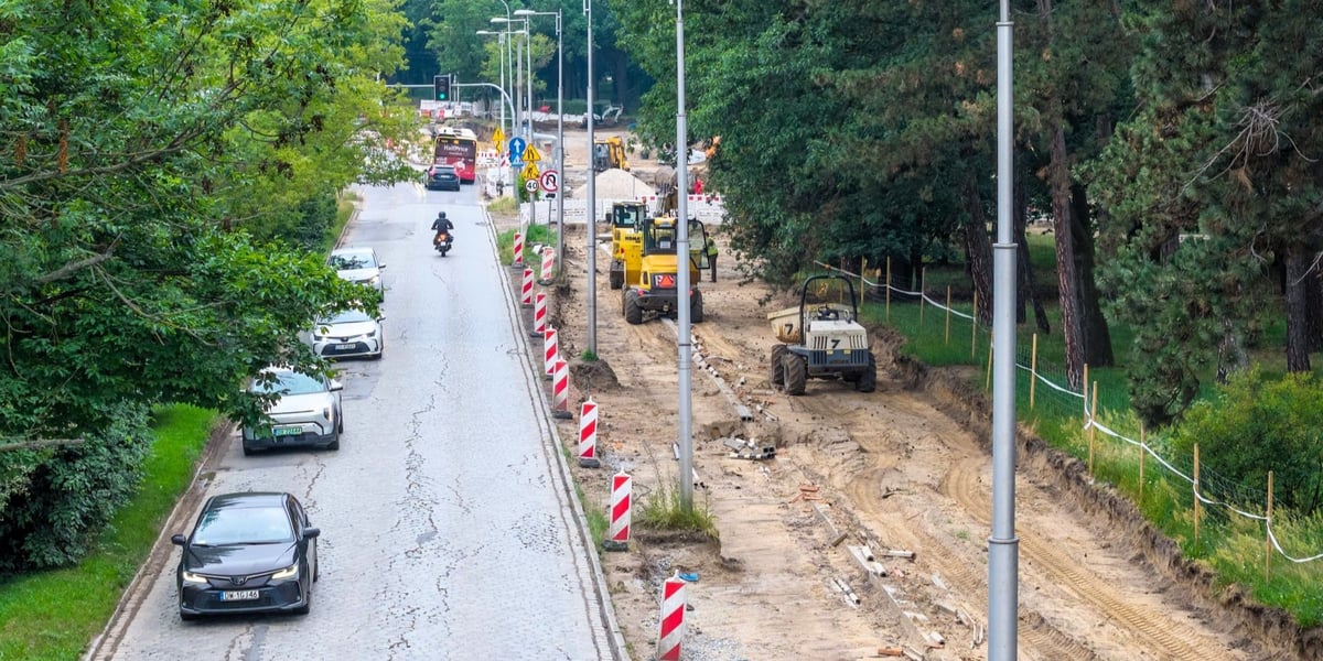 Budowa tramwaju na Swojczyce. Obecnie najwięcej dzieje się pomiędzy pętlą „Sępolno” a Mostami Chrobrego