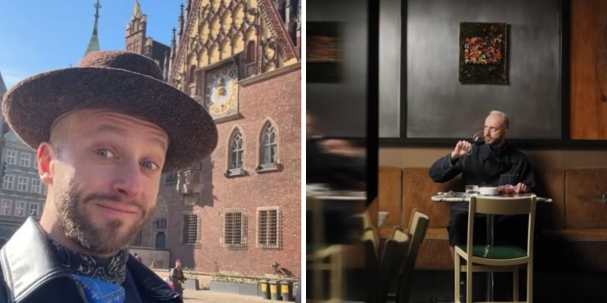 Na zdjęciu z lewej bloger kulinarny Per Meurling przed ratuszem, z prawej bloger kulinarny w modern bistro Baba