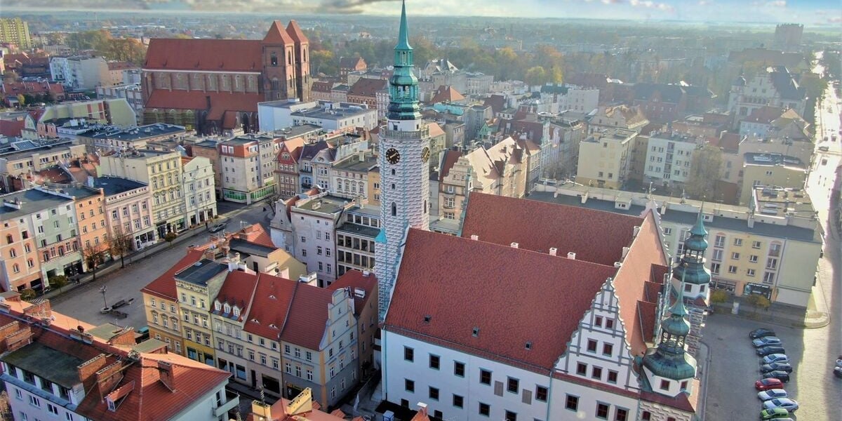 Brzeg - panorama centrum Brzegu