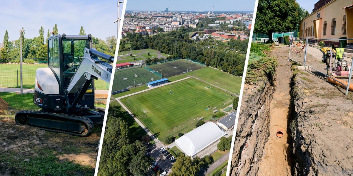 Koparka | boisko piłkarskie | rów, Stadion Sportowy Oławka we wrześniu 2026