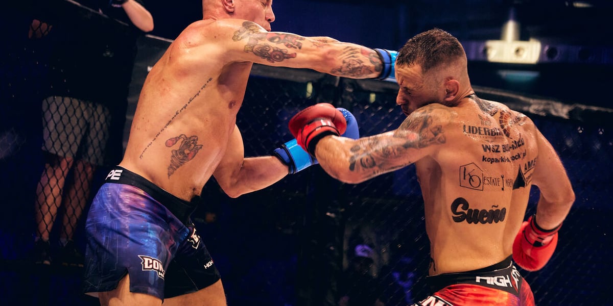 Ostra walka Jakuba Krawca i Jakuba Kozery podczas gali Contra MMA 7 w Hali Orbita.