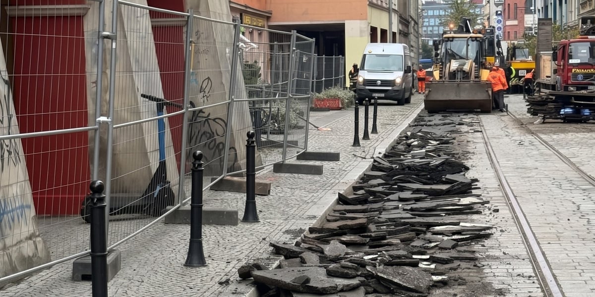 Prace na ulicy Ruskiej – zdjęcie z poniedziałku 19 października 