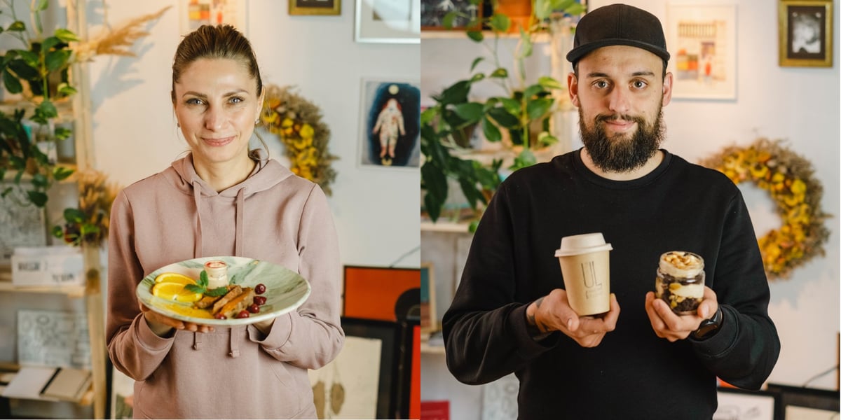 Uczestnicy Specjałów Nadodrza 2022. Od lewej: bistro POWOLI przy ul. Rydygiera 25/27 oraz UL Kawowe Studio przy ul. Łokietka 10.