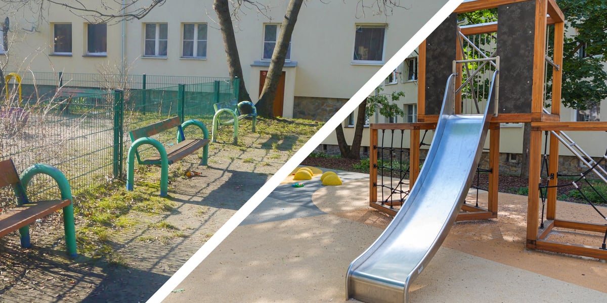 metamorfoza podwórka między ulicami Henrykowską, Nyską i Sernicką na Tarnogaju