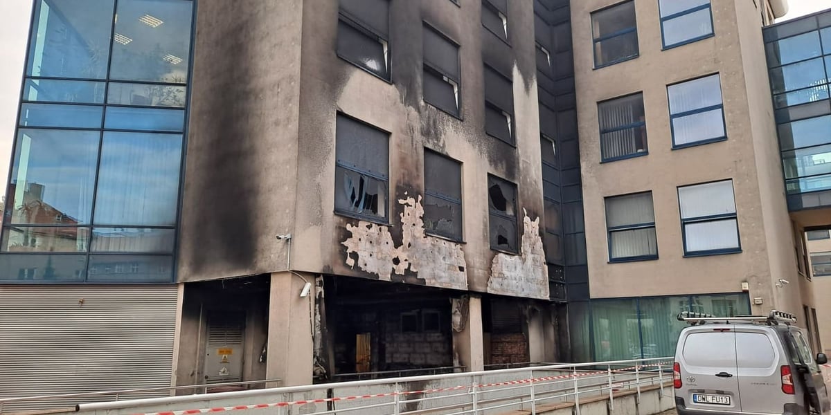 Płomienie pojawiły się na Uniwersytecie Przyrodniczym w czwartek, 13 października