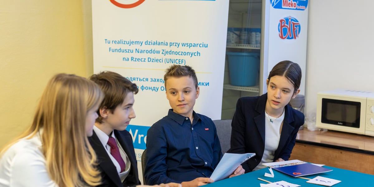 Na zdjęciu: uczniowie - debata oksfordzka w SP nr 63 we Wrocławiu