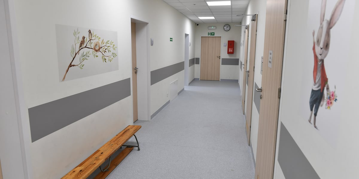 Na zdjęciu: korytarz w Centrum Neuropsychiatrii NEUROMED na Popowicach
