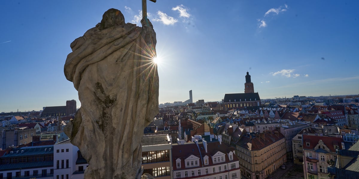 Widok na Wrocław z Wieży Matematycznej 