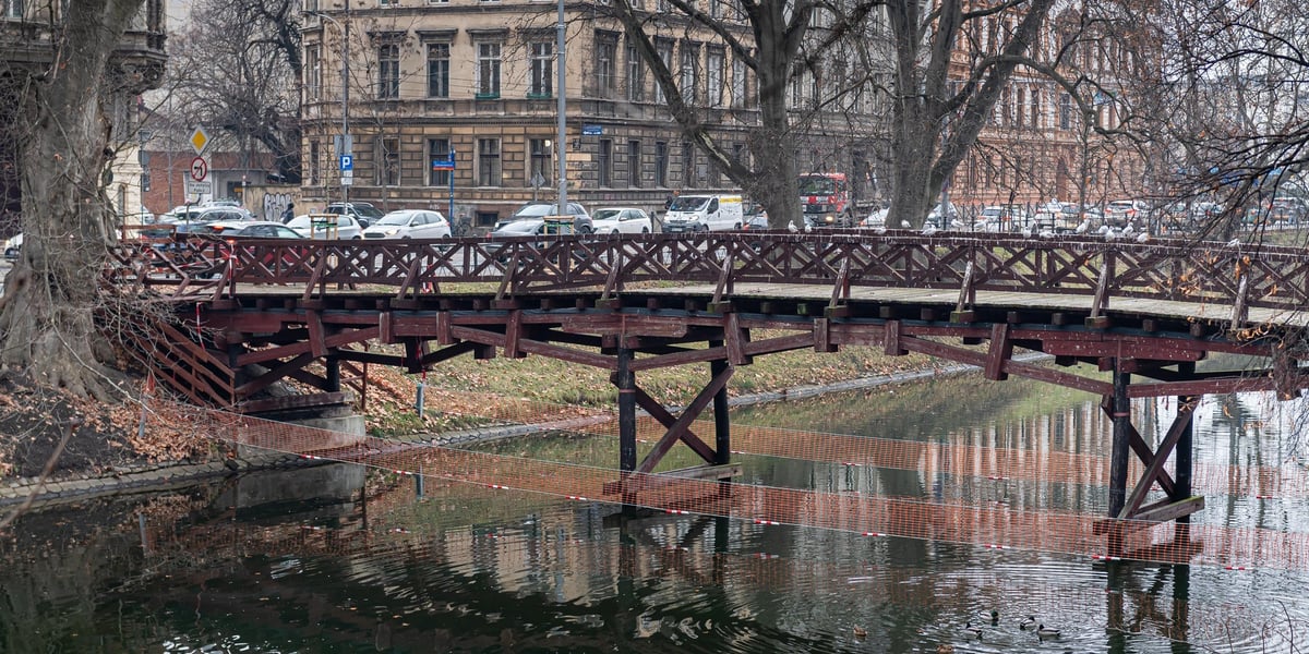 Na zdjęciu kładka św. Antoniego - styczeń 2023 r.