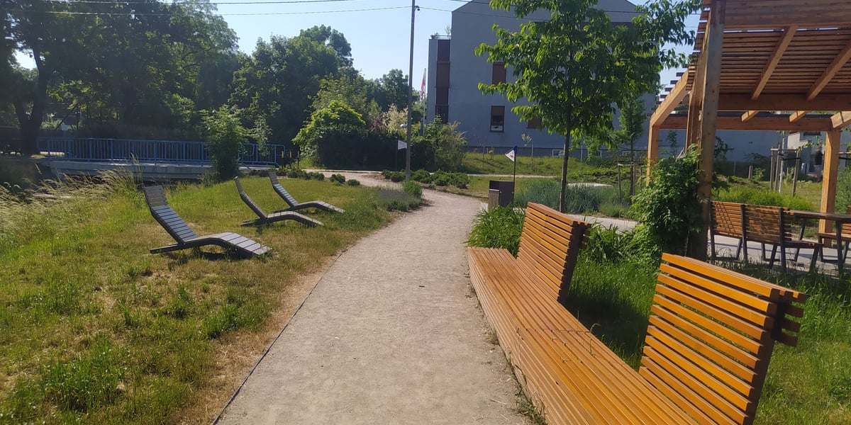 Oaza – Buczacka (okolice Rakietowej i Stanisławowskiej, nad Kasiną), zagospodarowanie skweru