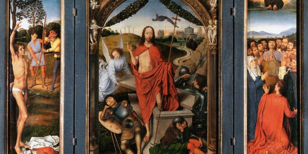 „Tryptyk Zmartwychwstania Pańskiego” Hansa Memlinga, zbiory Luwru